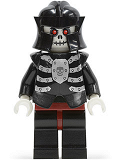 LEGO cas330 Fantasy Era - Skeleton Warrior 4, White, Black Breastplate and Helmet, Dark Red Hips and Black Legs
