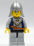 LEGO cas339 Fantasy Era - Crown Knight Scale Mail with Crown, Helmet with Neck Protector, Vertical Cheek Lines