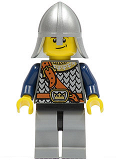 LEGO cas417 Fantasy Era - Crown Knight Scale Mail with Chest Strap, Helmet with Neck Protector, Crooked Smile
