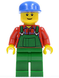 LEGO cty0136 Overalls Farmer Green, Blue Cap