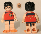 LEGO hp066 Harry Potter, Tournament Sleeveless Shirt & Swim Trunks, Flippers