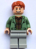 LEGO hp089 Arthur Weasley, Sand Green Open Jacket, Light Bluish Gray Legs