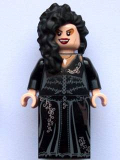 LEGO hp092 Bellatrix Lestrange, Black Dress, Long Black Hair